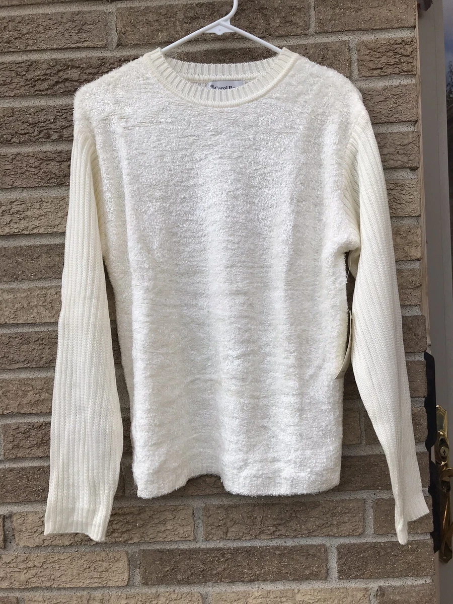 Carol Rose Sweater Women Size Large Beige Soft Wool Blend Pullover