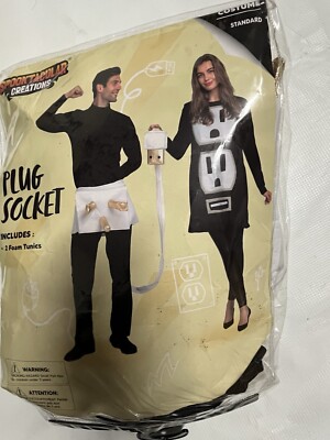 Adult Costume Plug & Socket Unisex Rasta Impasta