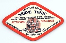 VINTAGE WHITMAN MASS COULDING BROS CO APPETONE BRAND NERVE GONIC LABEL Z5780