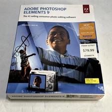 Adobe Photoshop Elements 9 Win/Mac 2-Discs SEALED New In Box