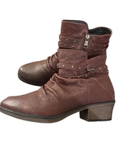 Womens Brown Women's Propet Roxie Brown Leather Ankle Boots 9.5