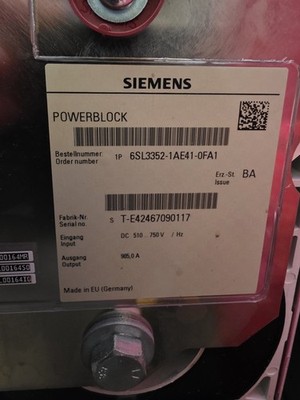 SIEMENS 6SL3352-1AE41-0FA1 s. Bild. POWERBLOCK Version BA Lagerneu 
