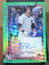 2025 Topps Chrome Logofractor Ben Rice Rookie RC Auto Green Refractor /99 NYY 🔥