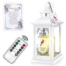 14" Memorial Lantern - Sympathy Gifts for Loss of Loved with Remote Control L...