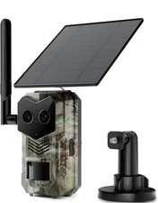 4G LTE Cellular Solar Trail Camera with GPS, Dual Lens, Motion Detection, NEW