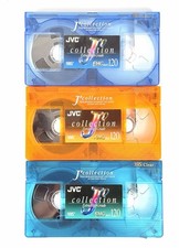 JVC J'Collection EHG T-120 VHS Clear Color Blue, Orange, Teal