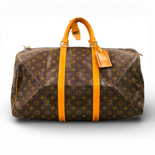 LOUIS VUITTON Keepall 50 Monogram Canvas Brown Vintage Travel Duffle Bag M41426