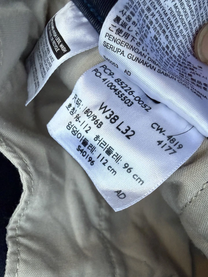 Levi’s XX Chino Men’s Pants 38x32 Navy Standard Taper Chino Pants S40196 - Image 3 of 4