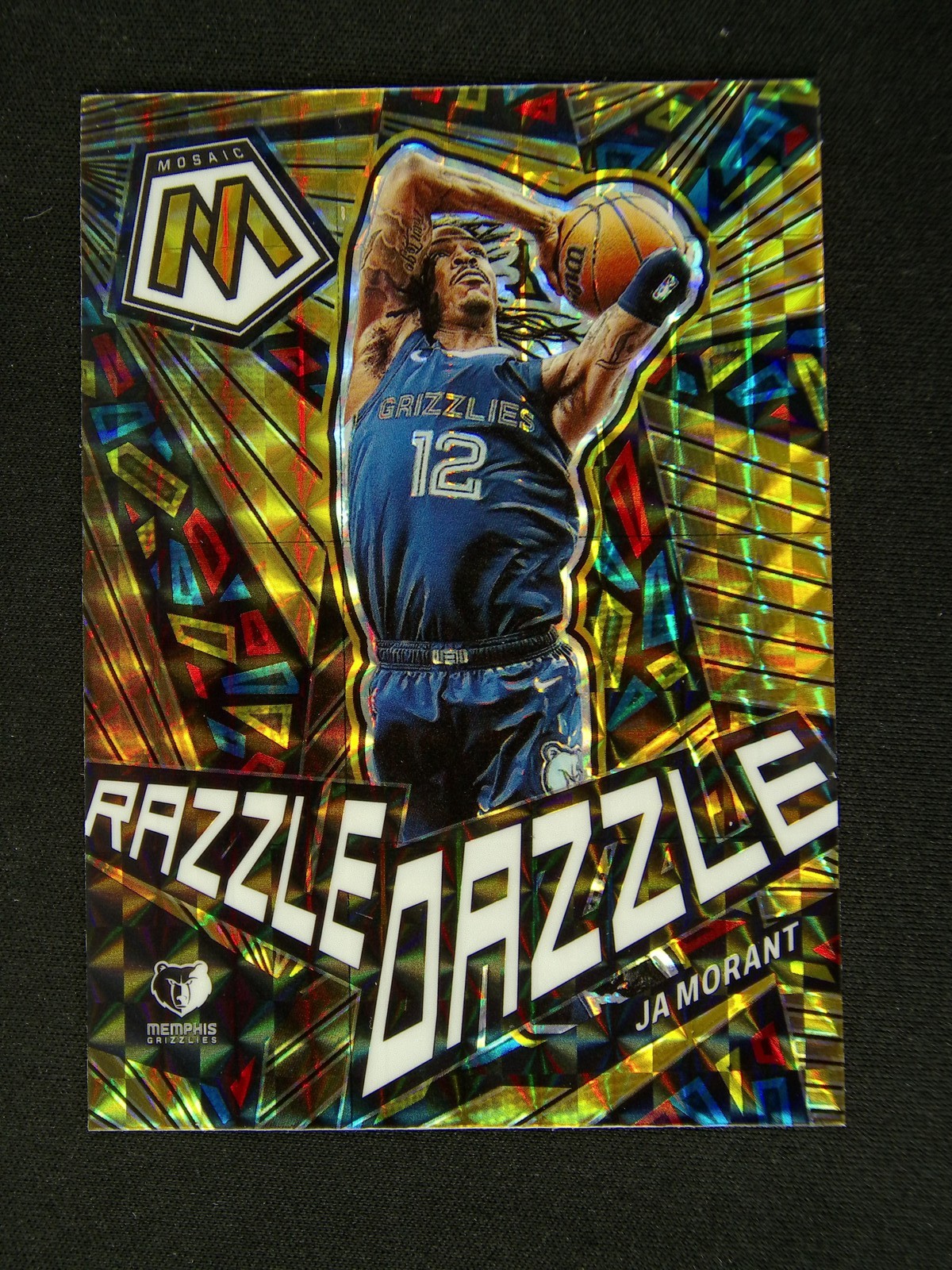 2022-23 Panini Mosaic Ja Morant #1 Razzle Dazzle SSP