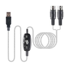 USB IN-OUT MIDI Interface Cable Converter to PC Music Keyboard Adapter Cord5Kko