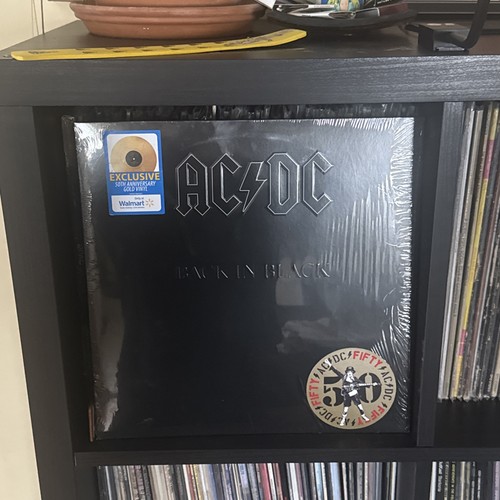 AC/DC - Back in Black - 50th Anniversary Exclusive Gold Vinyl Record LP ...