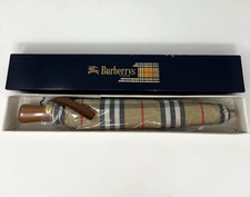 BURBERRY Folding Umbrella Nova Check Beige Carbon Fiber Frame Vintage JP w/Box