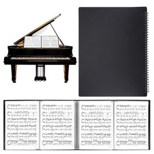 4 Pages Expand Sheet Music Folder Spiral Binder Black Choir 60 Pages 8.5x11in