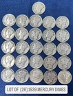 (26) MERCURY DIME LOT | 1939 | 90 % SILVER | LOT Z-87