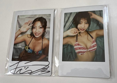 Sumire Mizukawa Autographed Signed Instax photo Cheki Japan Femail Idol miss av