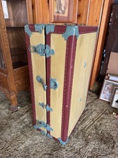 Hartmann Vintage Gibraltarized Wardrobe Steamer Trunk Antique Luggage
