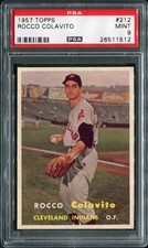 1957 Topps #212 Rocky Colavito PSA 9 Mint 26511512 