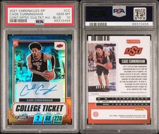2021-22 Draft Contenders Optic Cade Cunningham On card Auto RC /49 PSA 10 POP 1