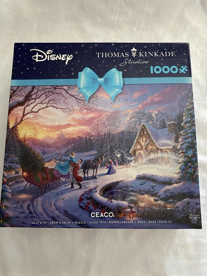 Thomas Kinkade Cinderella Puzzle 1000 Piece. Winter Scene Christmas - Image 3 of 4