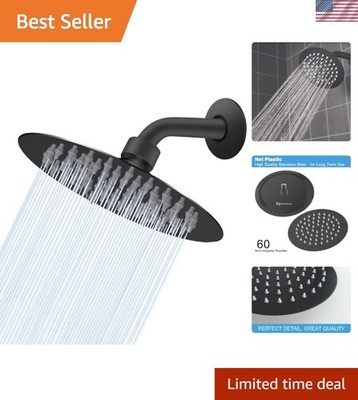 High-Pressure Stainless Steel Rain Shower Head - Stylish Ultra-Thin Design