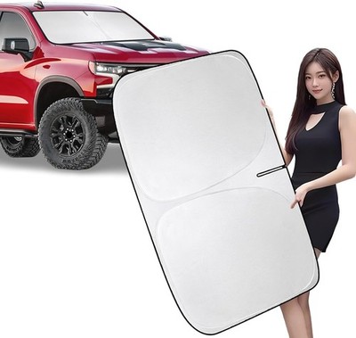 Car Windshield Sun Shade for Chevy Silverado, Suburban, GMC Sierra (UV Rays)