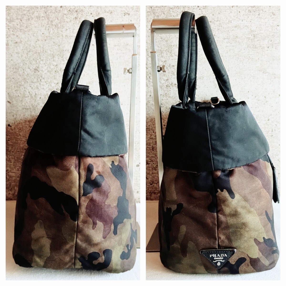 Prada Reversible Camouflage 2way Shoulder Bag Vintage Authentic thumbnail 5