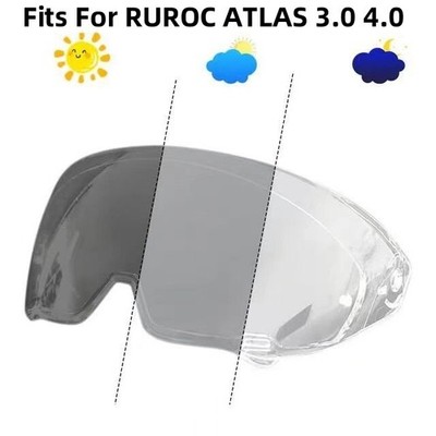 Photochromic Visor Lens Fits For RUROC ATLAS 3.0 4.0 Motorcycle Helmet Shield