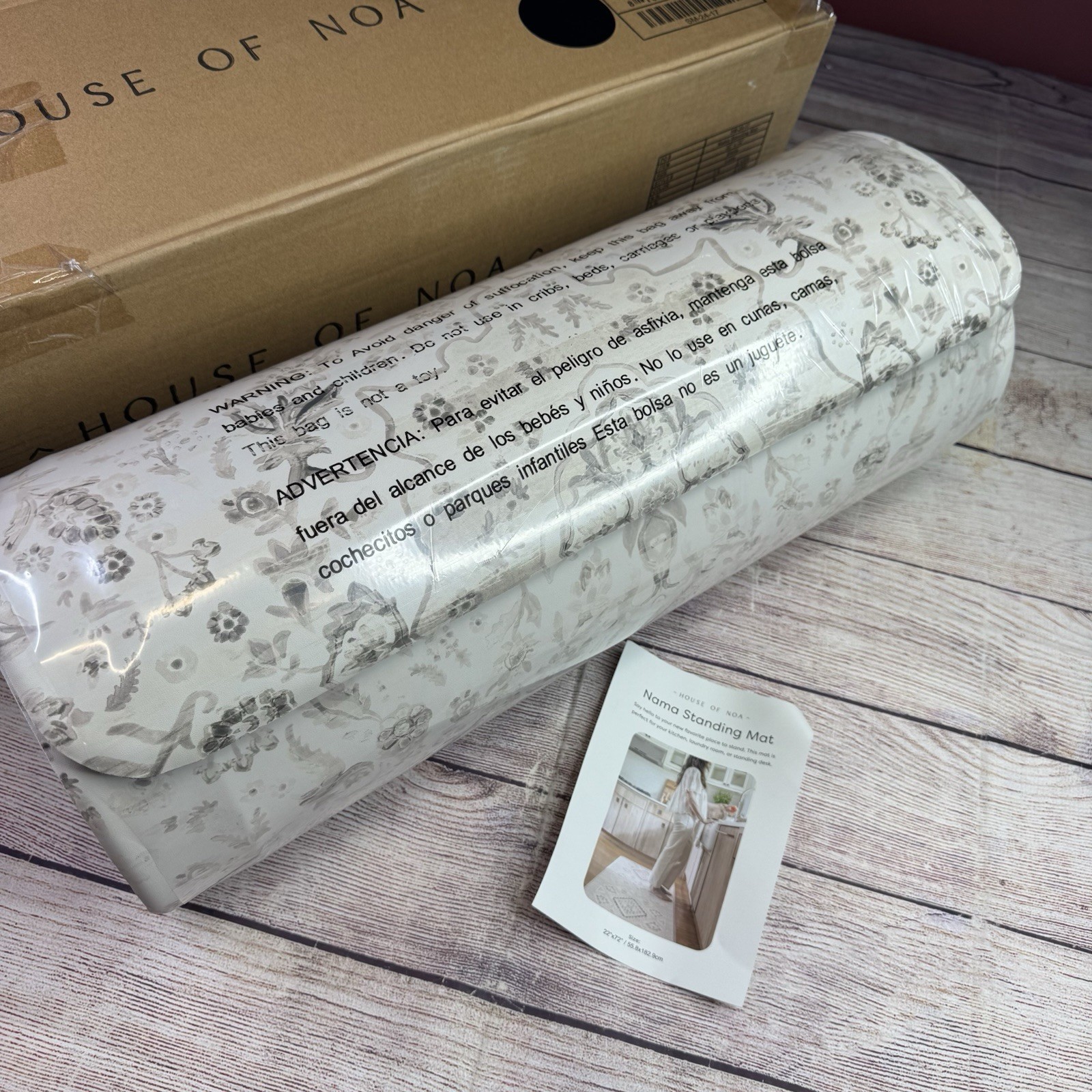 House Of Noa Standing Mat Anti-Fatigue Cushioned Kitchen Mats for Floor 72”X 22”