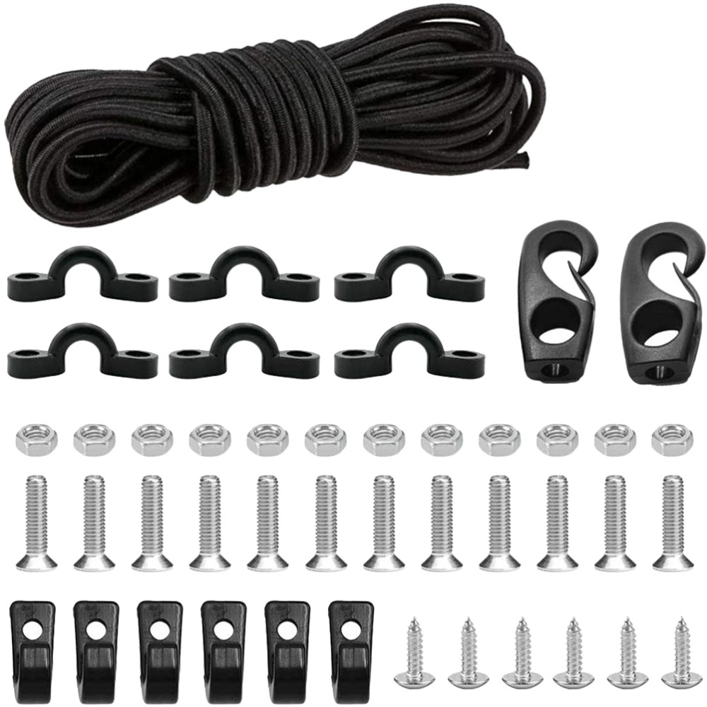 Adjustable Bungee Cord Kit for Kayak Replacement Straps with Hook