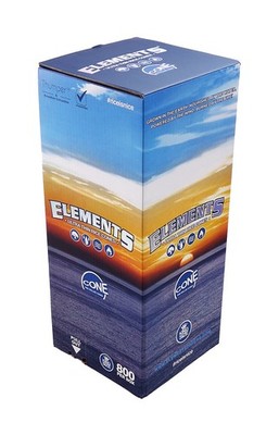 1 Box (800 Cones) Elements Ultra Thin Cones, vorgerollte King Size-Cones