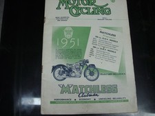 MOTOR CYCLING MATCHLESS 350 500 1951