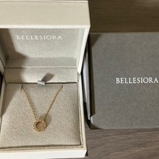 BELLESIORA K18 necklace with agete brown diamonds