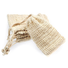 5 Pack Sisal Soap Saver Bags Exfoliating Mesh Soap Pouch Shower Scrubber Set