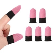 Mobile Gaming Finger Sleeve, 5 Pack Controller Finger Thumb Sleeve, Pink
