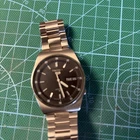 Seiko 5 Automatic Watch 6309-6020 Vintage Railway Time Day/Date Works Well
