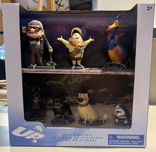 Disney Parks Pixar UP Russell Dug Carl Kevin 7 piezas Figura Figura Juego NUEVO