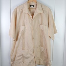 Guayaberas Finas Yucatan" 100 Cotton Guayabera Shirt Men's 46