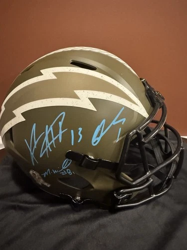 Los Angeles Chargers Full Size 3X Autographed StS Helmet-Allen Williams Johnston