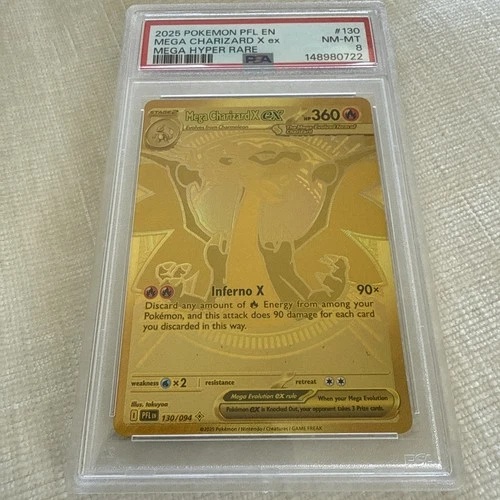 Mega Charizard X EX Mega Hyper Rare Holo 130/094 Gold