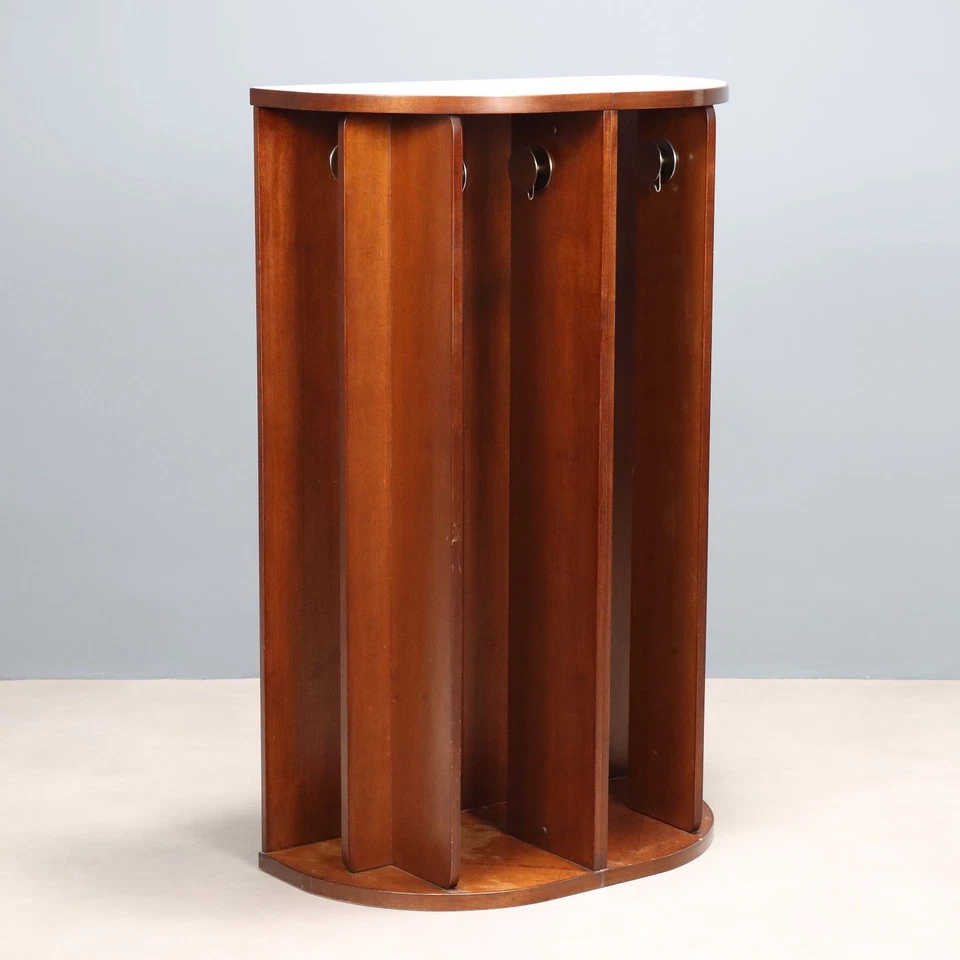 Vintage Kleiderständer Holz Glas Design Italien der 60er-70er Jahre Originell - Bild 1 von 4