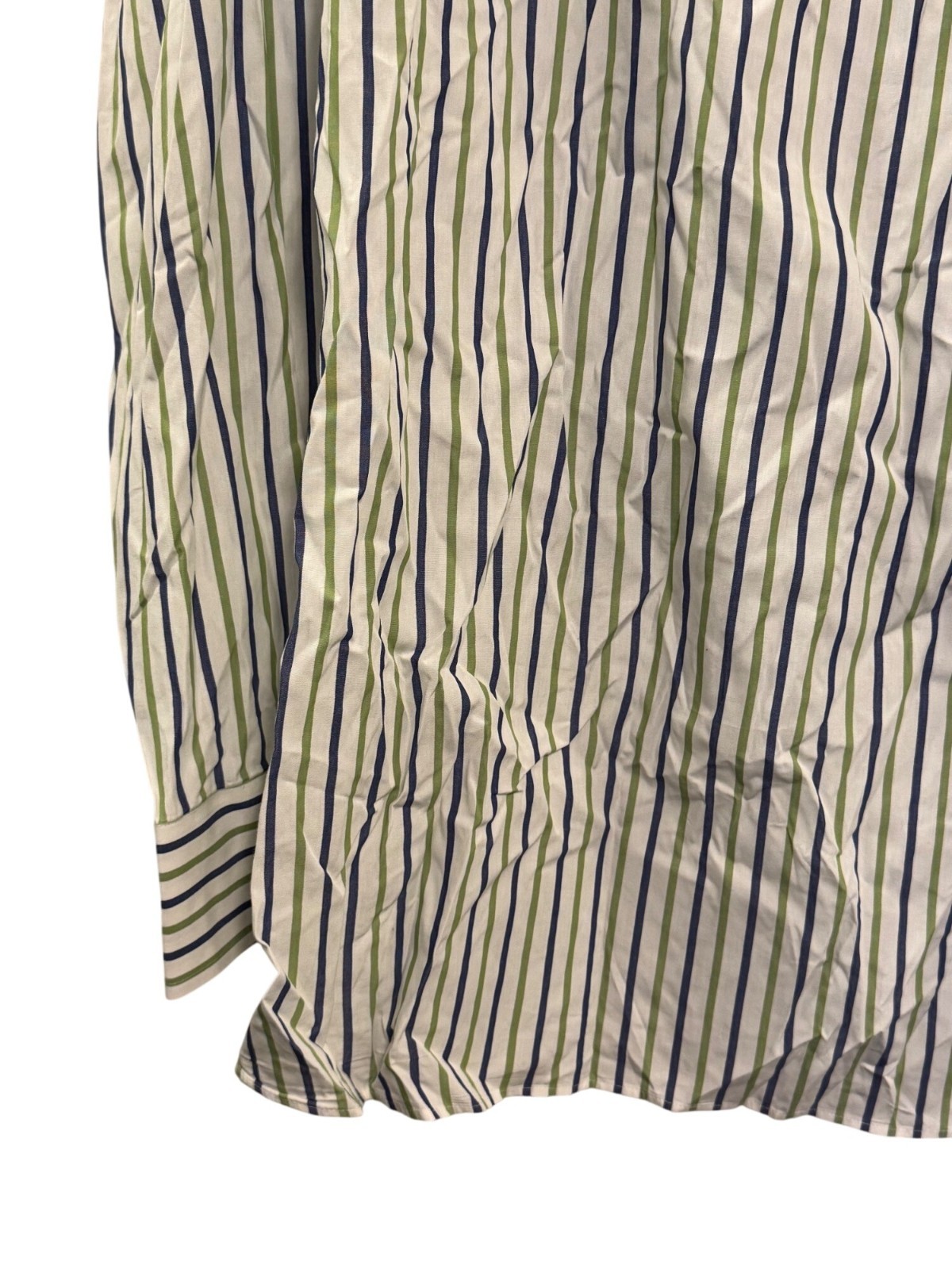 Michael Kors Mens XL Button-Down Shirt Blue & Green Striped 100% Cotton thumbnail 7