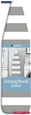 Whitmor Deluxe Ironing Board Cover and Pad, 100% Cotton Iron Board Replacement C