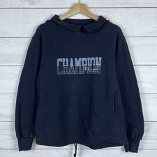 Vintage 90s Champion Sweatshirt Spell Out Crewneck Black USA Made Medium Womens