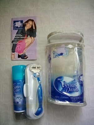 Venus Devine Razor Gillette Oceania Women Satin Care Shave Gel Pouch Rare