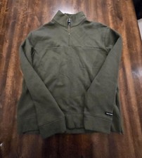 VTG 90s Polo Sport Ralph Lauren Quarter Zip Fleece Pullover NWOT Olive Green L
