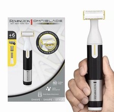 Remington Omniblade Hybrid Face &Body Stubble Trimmer Waterproof Cordless Shaver