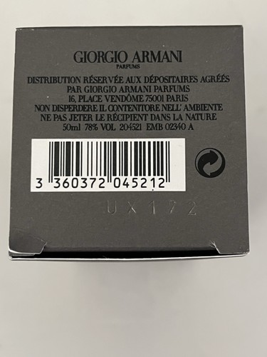 Open Box GIORGIO ARMANI MANIA 1.7 Fl Oz 50ML Eau De Toilette Pour Homme SPRAY - Picture 3 of 8