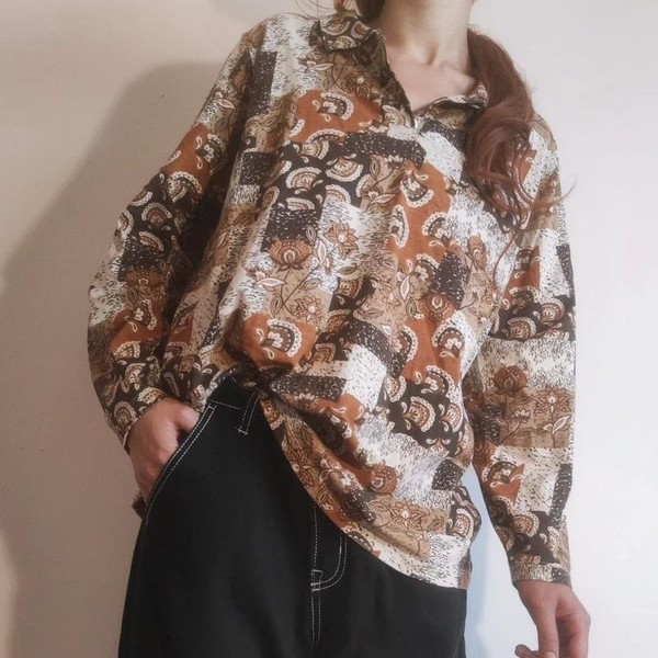 Men American Vintage Sweater Orange Cotton 38 / M