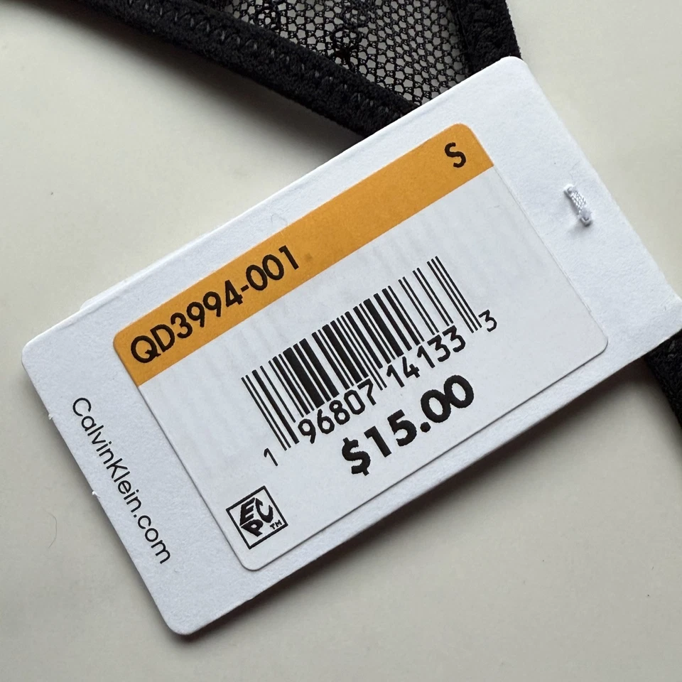 Tanga de encaje Calvin Klein negro talla S Foto 4 de 4