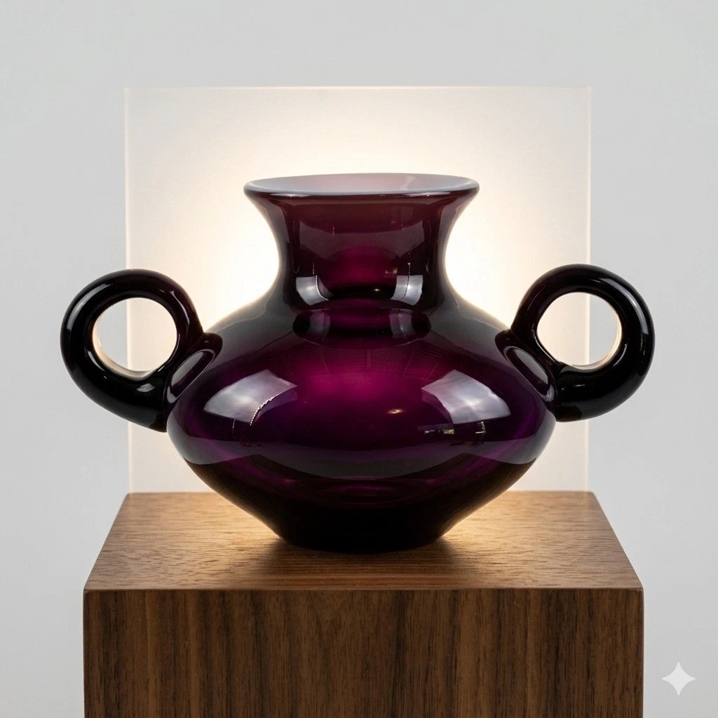 紫色玻璃花瓶花瓶| eBay